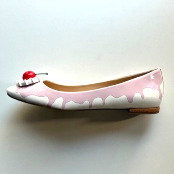 Katy Perry White Ice Cream Ballet Flat with Cherry | .5" Heel | Size 9 - Picture 9 of 11